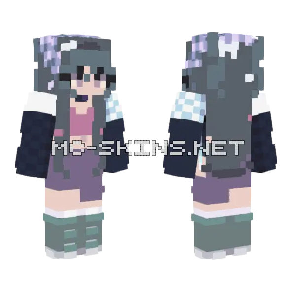 Wintery Chill Minecraft skin, front and back