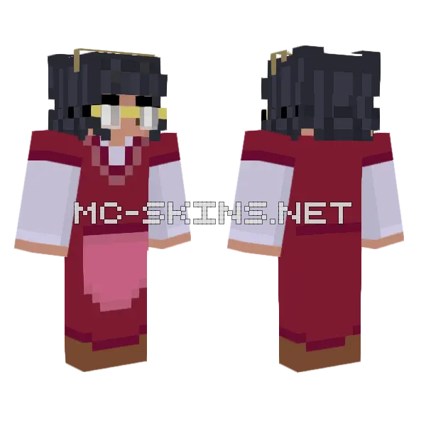 Wish Dahlia Minecraft skin, front and back