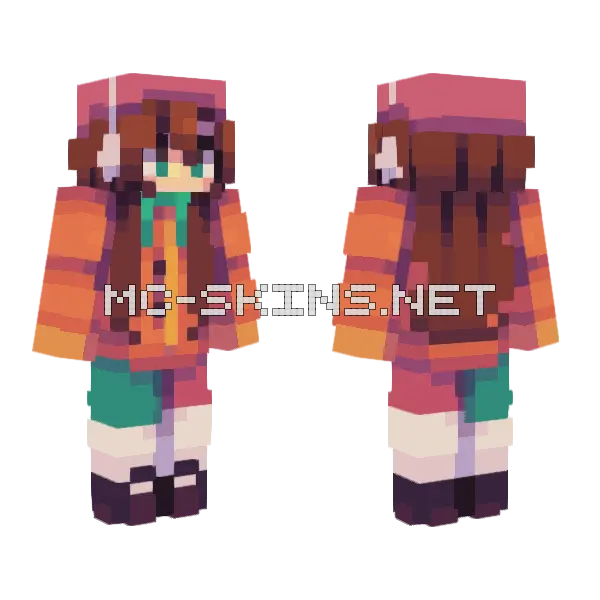 Wish I Had Earmuffs Minecraft skin, front and back
