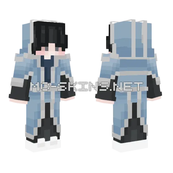 Wisky25 Blue Suit Minecraft skin, front and back