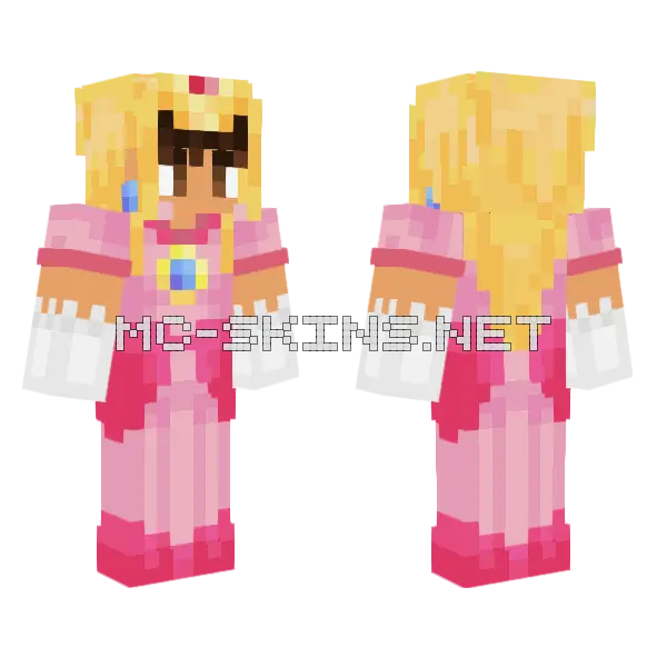Wispy Peach Minecraft skin, front and back