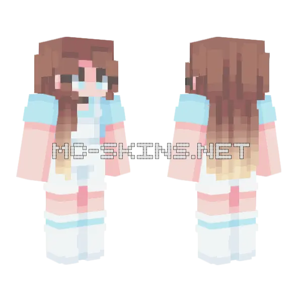 Wistful Clouds Sky Minecraft skin, front and back