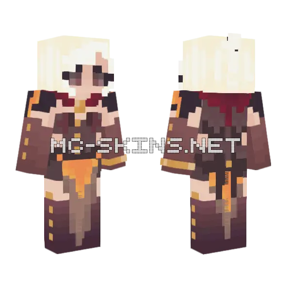 Witch Minecraft skin, front and back