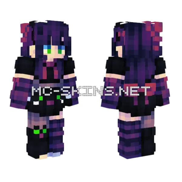 Witchy Prowl Minecraft skin, front and back