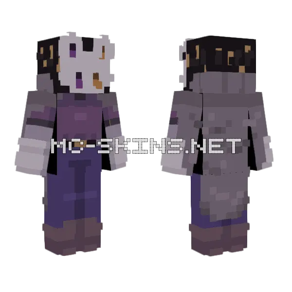 With Her Mask Minecraft skin, front and back