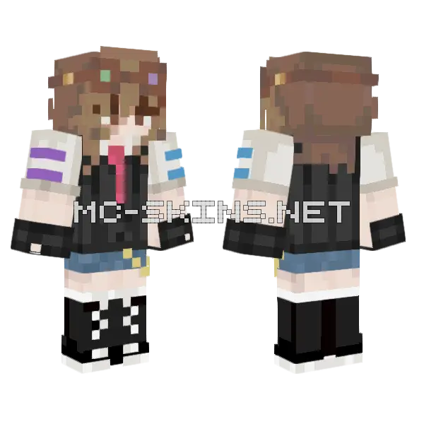 With Scar Minecraft skin, front and back