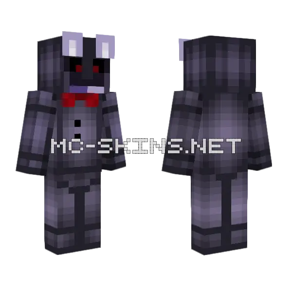 Withered Bonnie Minecraft skin, front and back