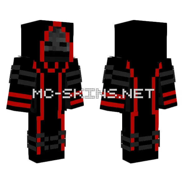 Witherskeleton Minecraft skin, front and back