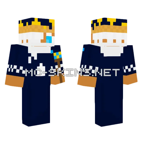 Wizard Cookie Minecraft skin, front and back
