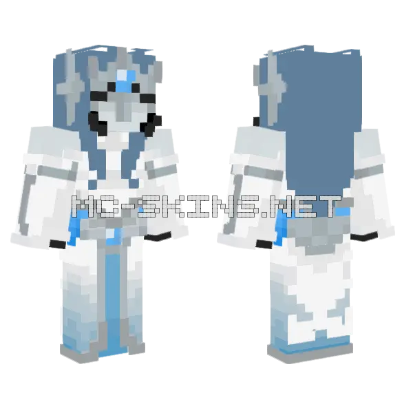 Woahie Blue Outfit Minecraft skin, front and back