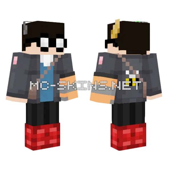 Woe Rocket Boots Minecraft skin, front and back