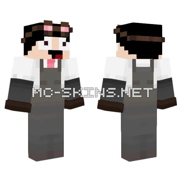 Woeepinkengine Boy Skin Minecraft skin, front and back
