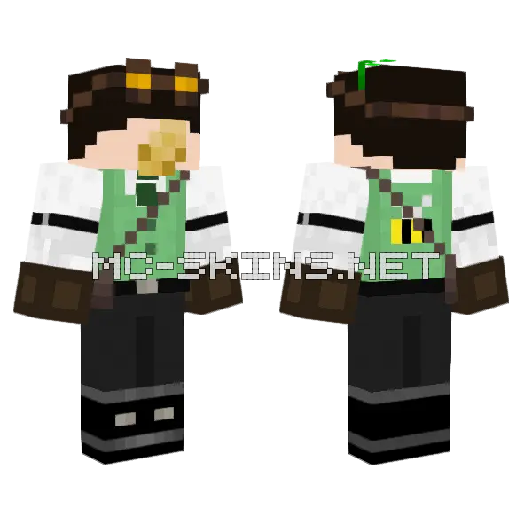 Woeewetlandscientistfixed Boy Minecraft skin, front and back