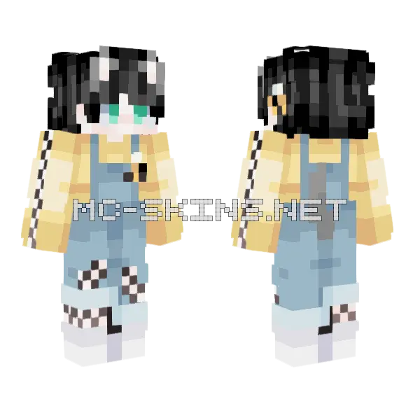Wolf Bee Boy Minecraft skin, front and back