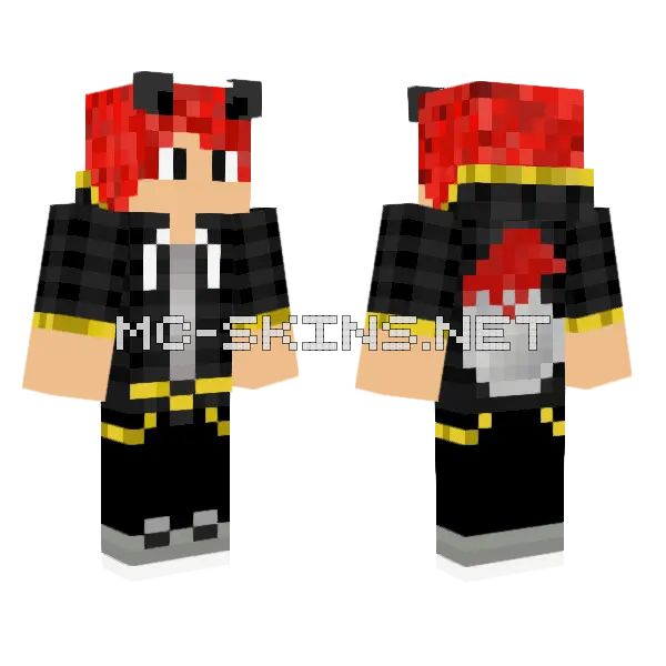 Wolf Boii Minecraft skin, front and back