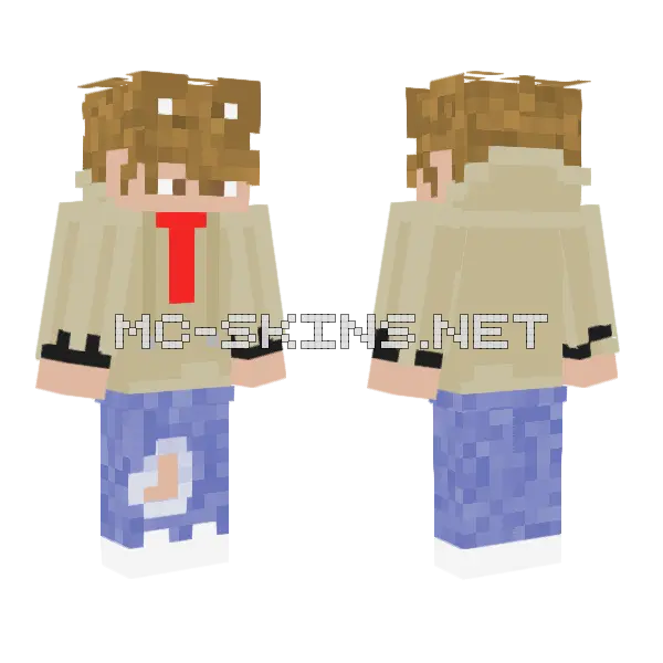 Wolf Boy Minecraft skin, front and back