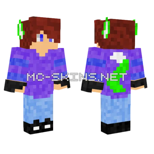 Wolf Boy Minecraft skin, front and back