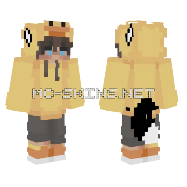 Wolf Boy Duck Onesie V2 Minecraft skin, front and back