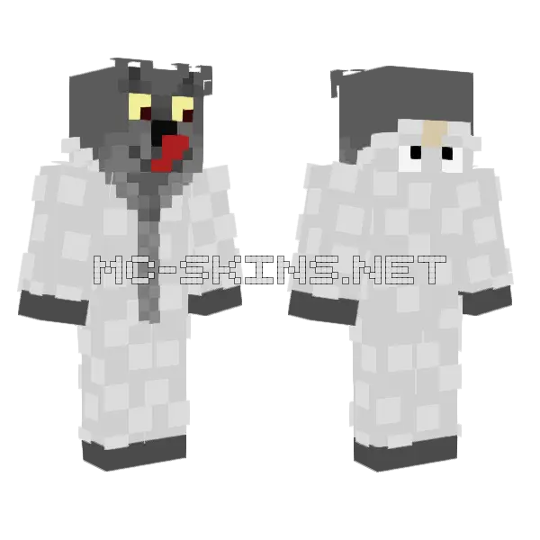 Wolf In Sheep Clothing Minecraft skin, front and back