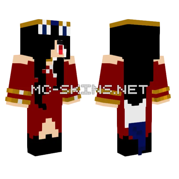 Wolf Queen Minecraft skin, front and back