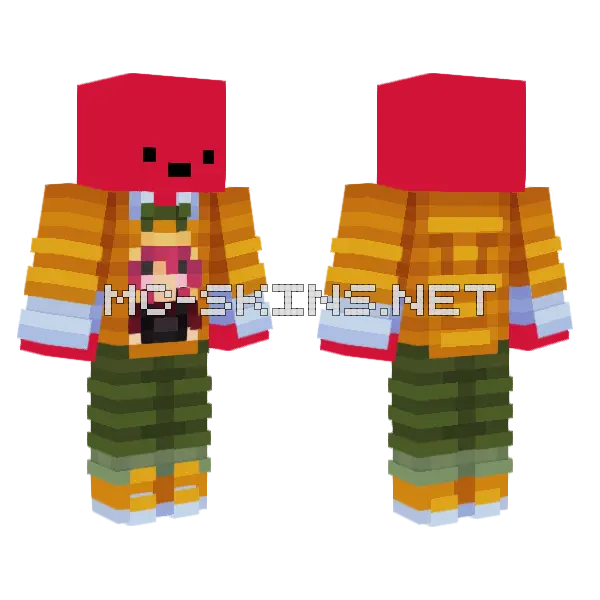 Wolfeei Amethyst Champion Minecraft skin, front and back