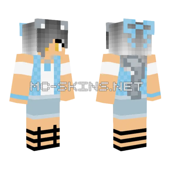 Wolfi The Wolf Minecraft skin, front and back