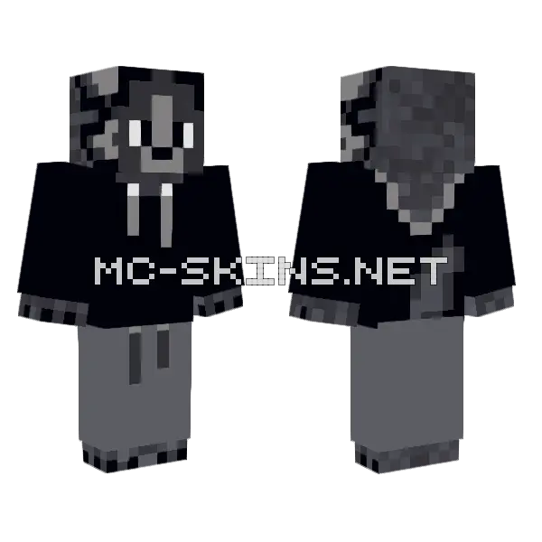 Wolfie Hood Minecraft skin, front and back