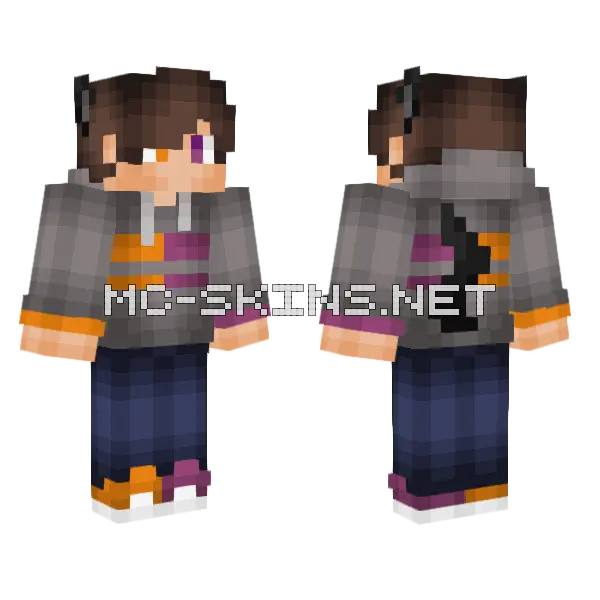 Wolfie Tason Minecraft skin, front and back