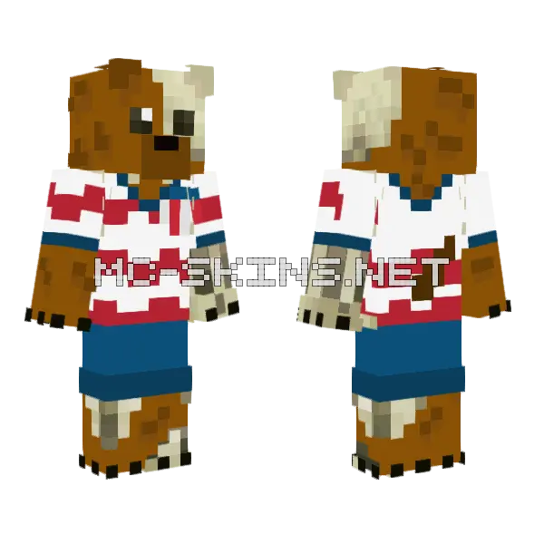 Wolfpup4 World Cup Minecraft skin, front and back