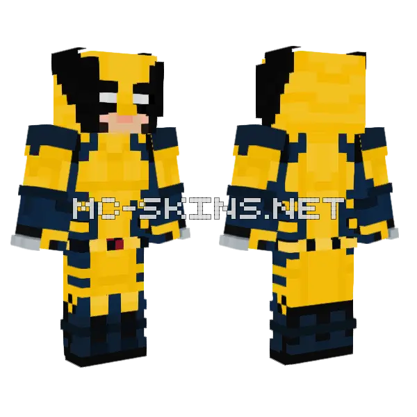 Wolverine Deadpool Wolverine Minecraft skin, front and back