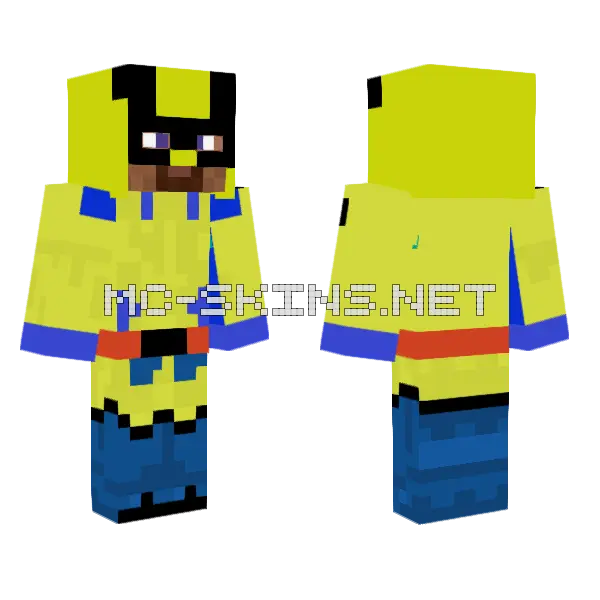 Wolverine Steve Minecraft skin, front and back