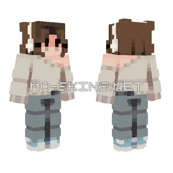 Wonderful Girl Outfit Minecraft skin, front and back