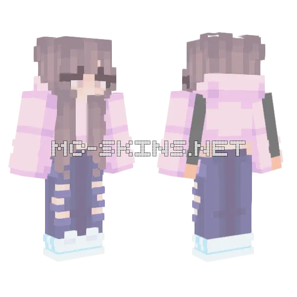 Wondering Pastels Minecraft skin, front and back