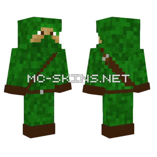 Woodland Archer Minecraft skin, front and back