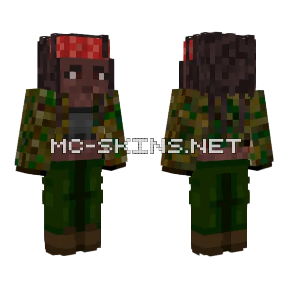 Brown Survivor Outfit, front and back
