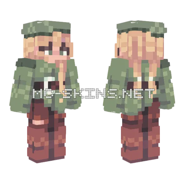 Woodland Searcher OC Minecraft skin, front and back