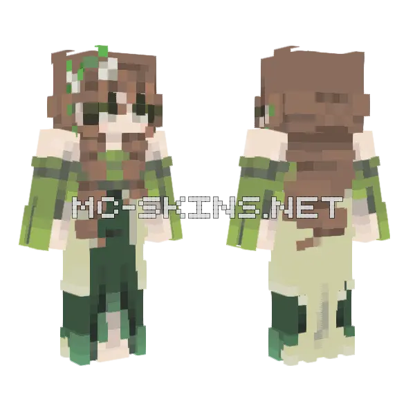 Woodland Walk Minecraft skin, front and back