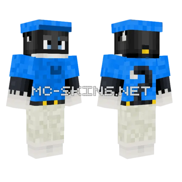 Worker Morgana Minecraft skin, front and back