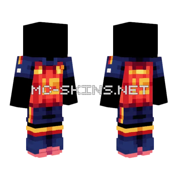 World Cup Spain Minecraft skin, front and back