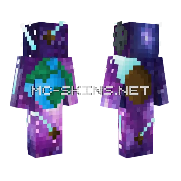World In My Hands Minecraft skin, front and back