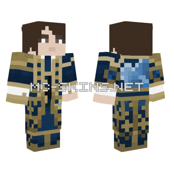 World Server Base Minecraft skin, front and back