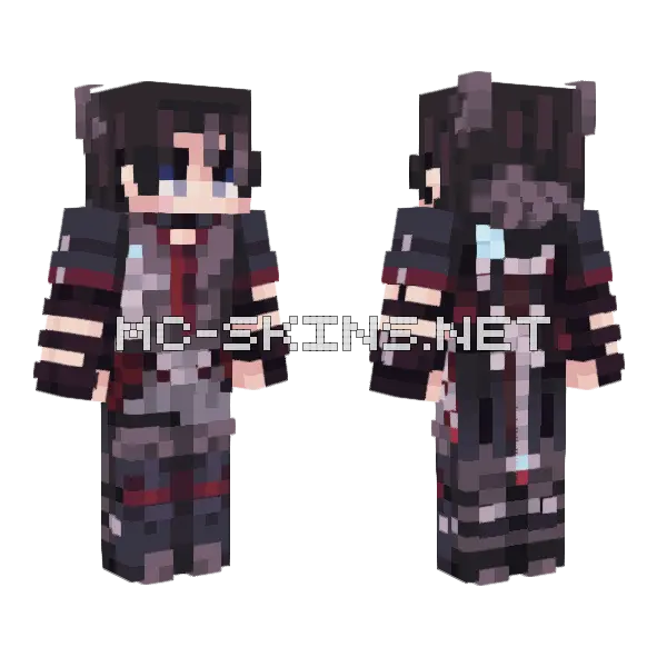 Wriothesley Minecraft skin, front and back