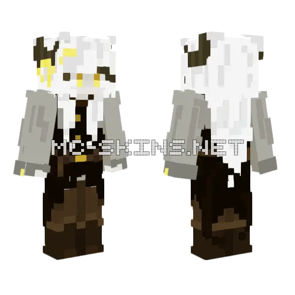 Wube P3 Minecraft skin, front and back