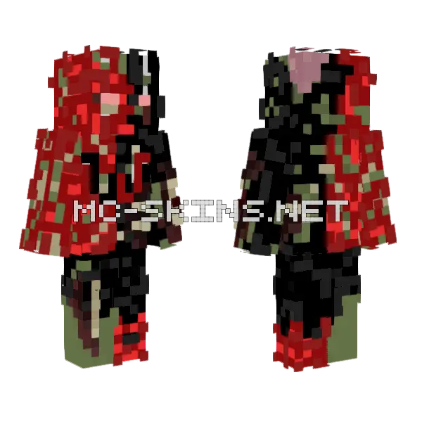 Wuelo Kgnz Zombifit Minecraft skin, front and back