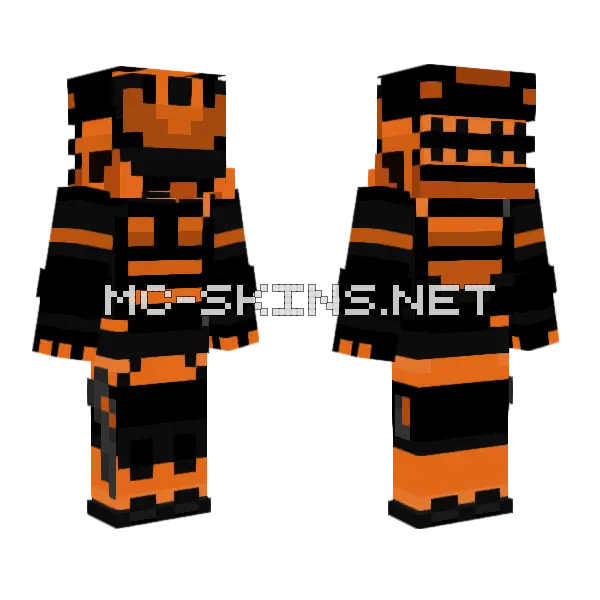 X Corporation Heavy Soldier Minecraft skin, front and back