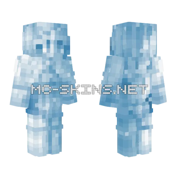 X Ice Sculpture X Minecraft skin, front and back