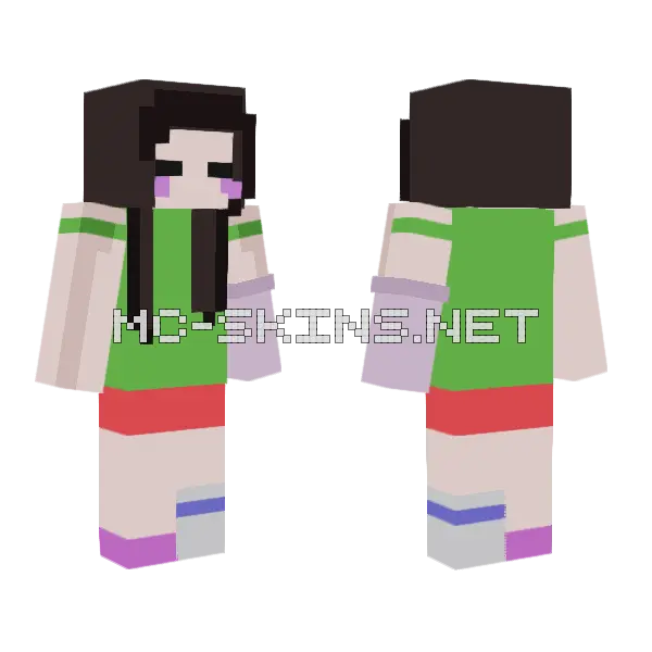 X Mas Eve Minecraft skin, front and back
