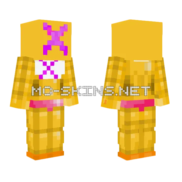 X Thicca Minecraft skin, front and back