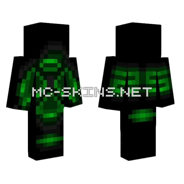 Xbox 25th Anniversary Minecraft skin, front and back