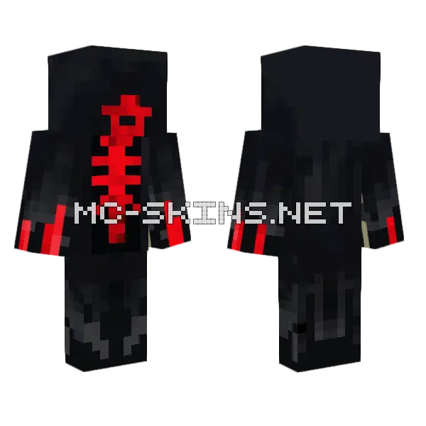 Xbox 360 Grim Reaper Red Minecraft skin, front and back